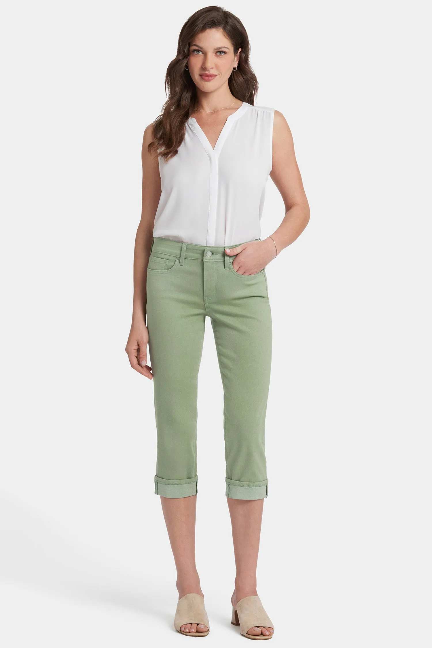 Marilyn Straight Crop Jeans - English Ivy sold by NYDJ
