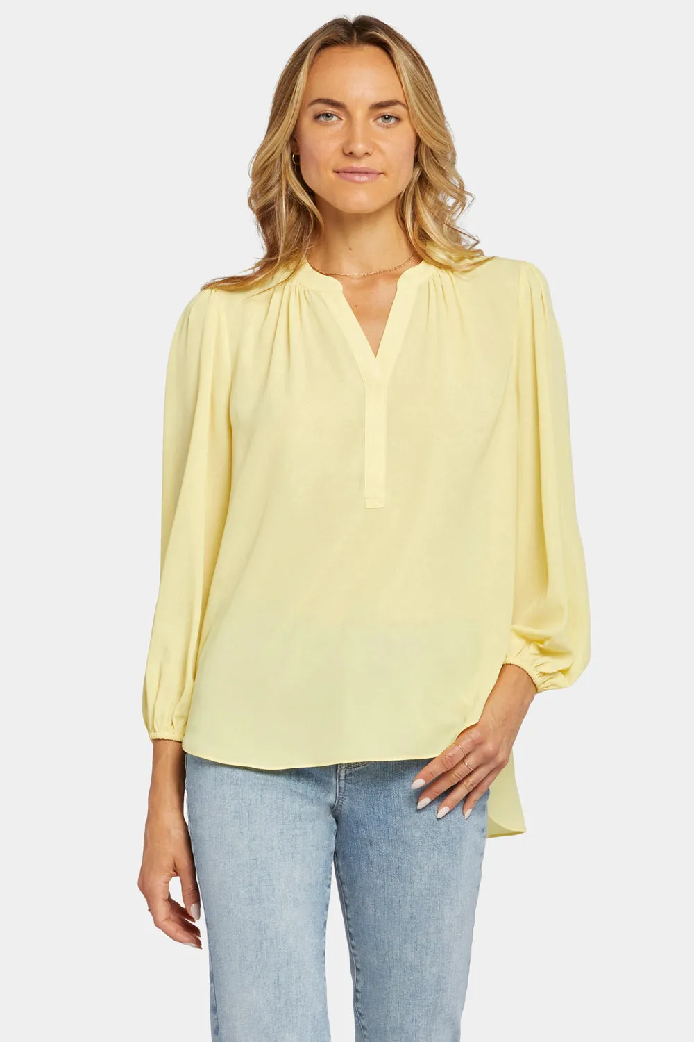 Puff Sleeve Popover Top - Mimosa sold by NYDJ