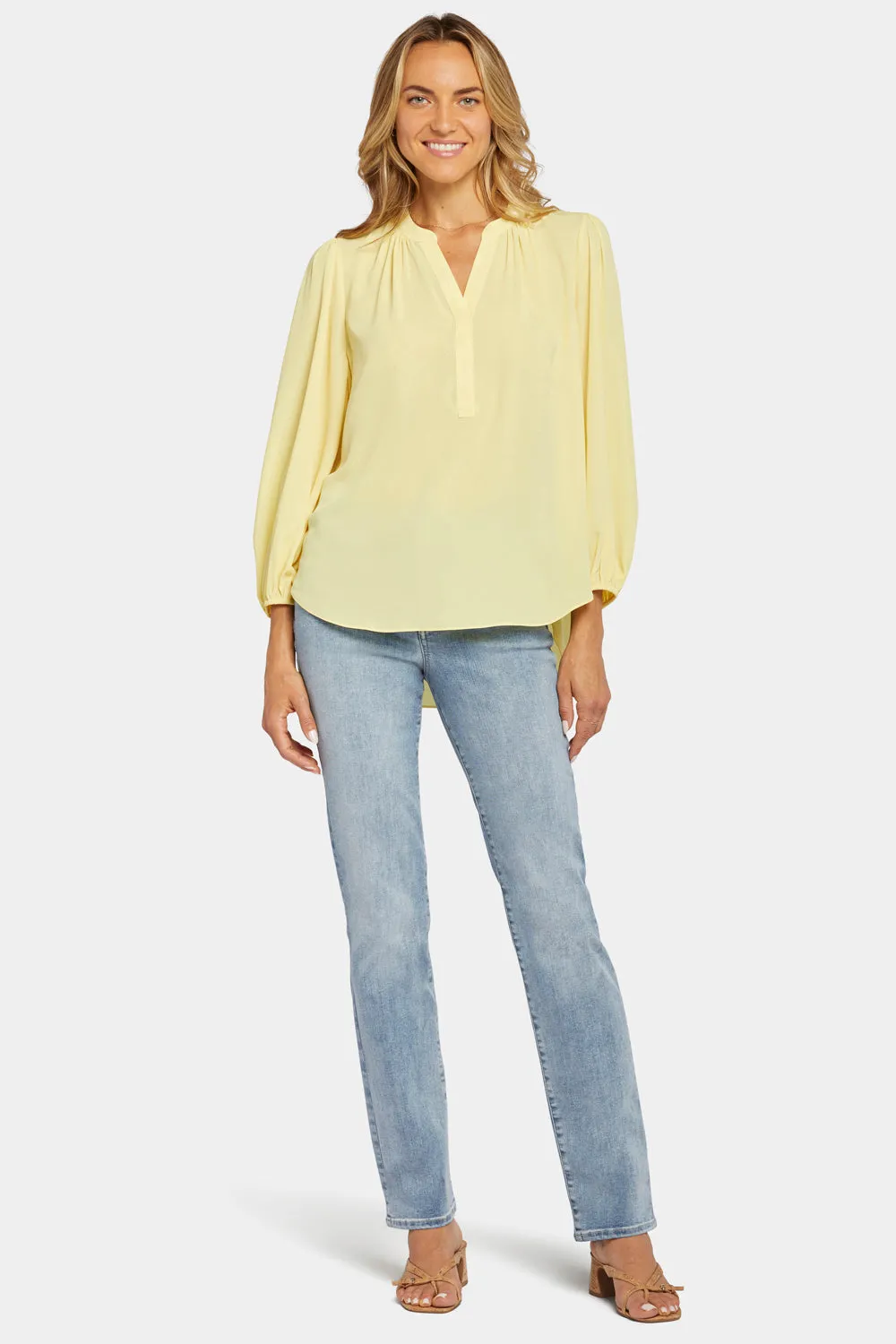 Puff Sleeve Popover Top - Mimosa sold by NYDJ product image thumbnail 5