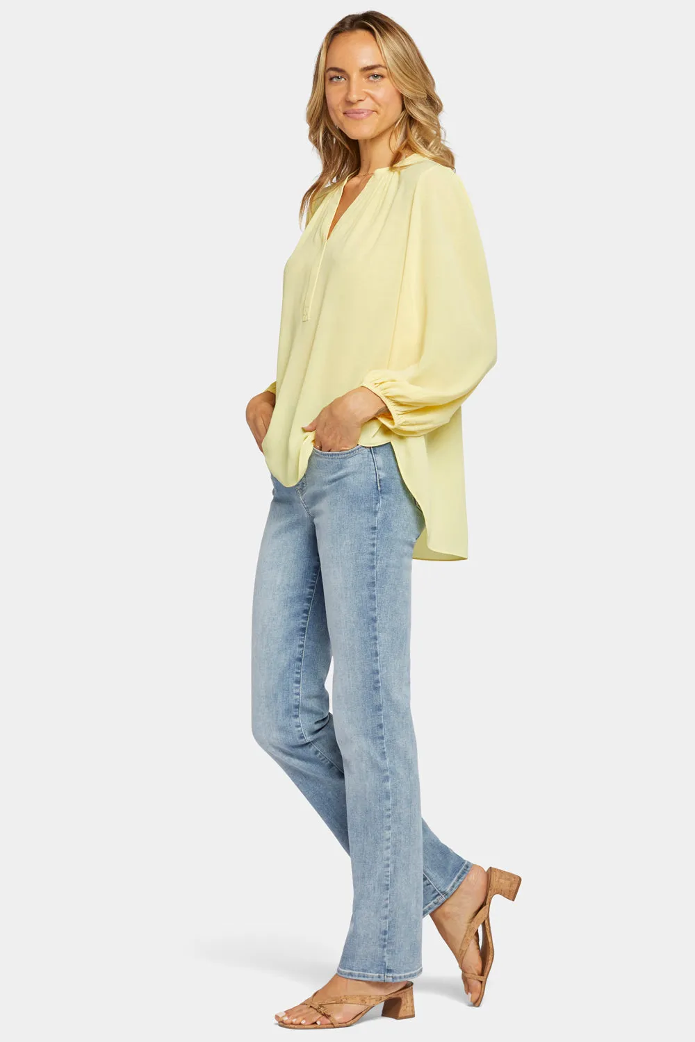 Puff Sleeve Popover Top - Mimosa sold by NYDJ product image thumbnail 3