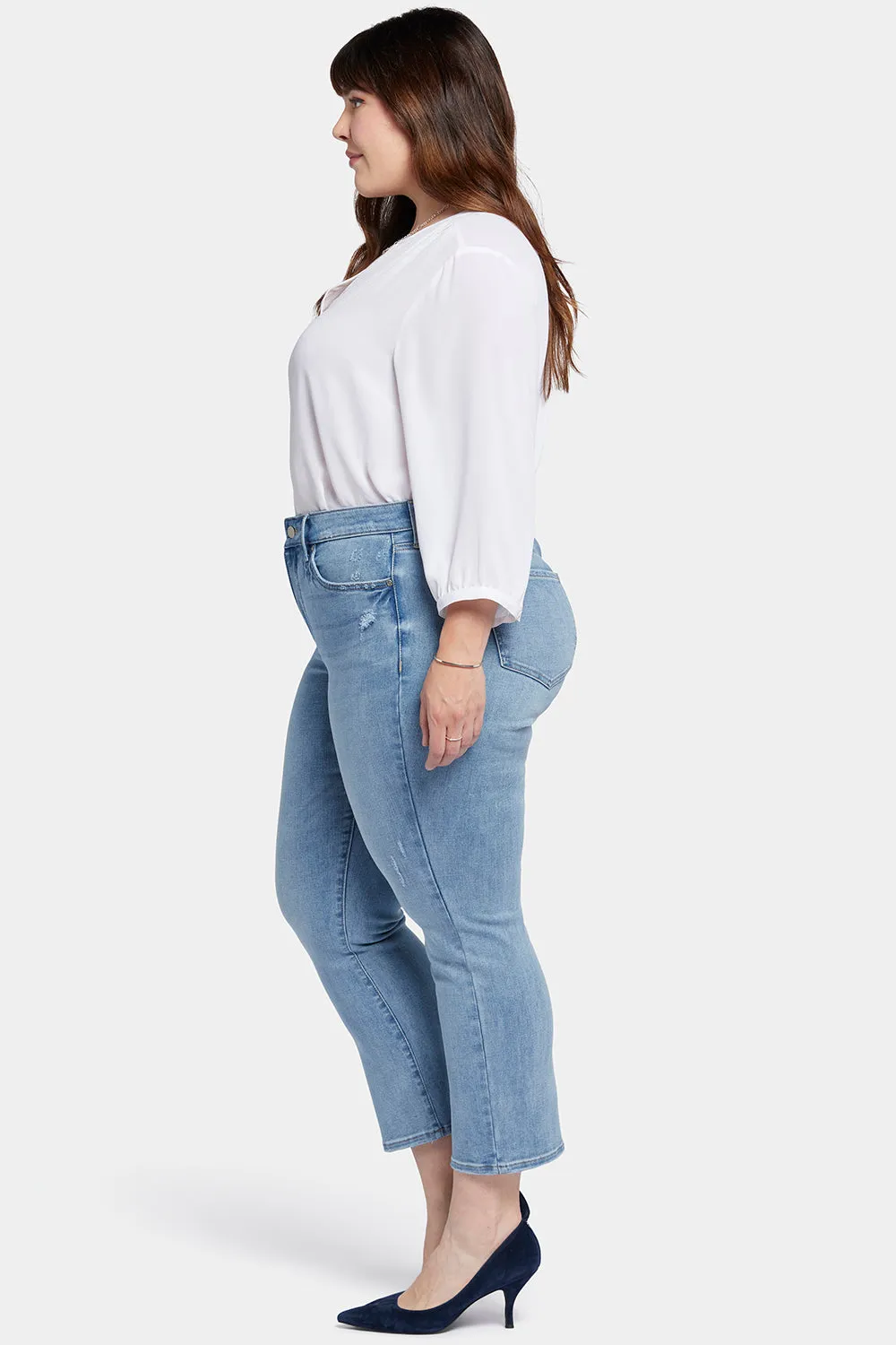 Marilyn Straight Ankle Jeans In Plus Size - Lakefront sold by NYDJ product image thumbnail 5