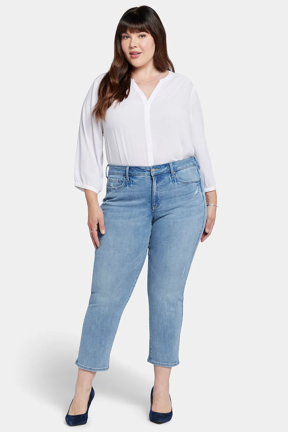Marilyn Straight Ankle Jeans In Plus Size - Lakefront sold by NYDJ product image thumbnail 4