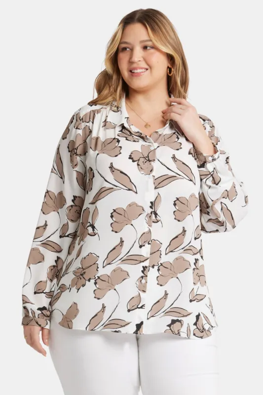 Modern Blouse In Plus Size - Lotus Island sold by NYDJ