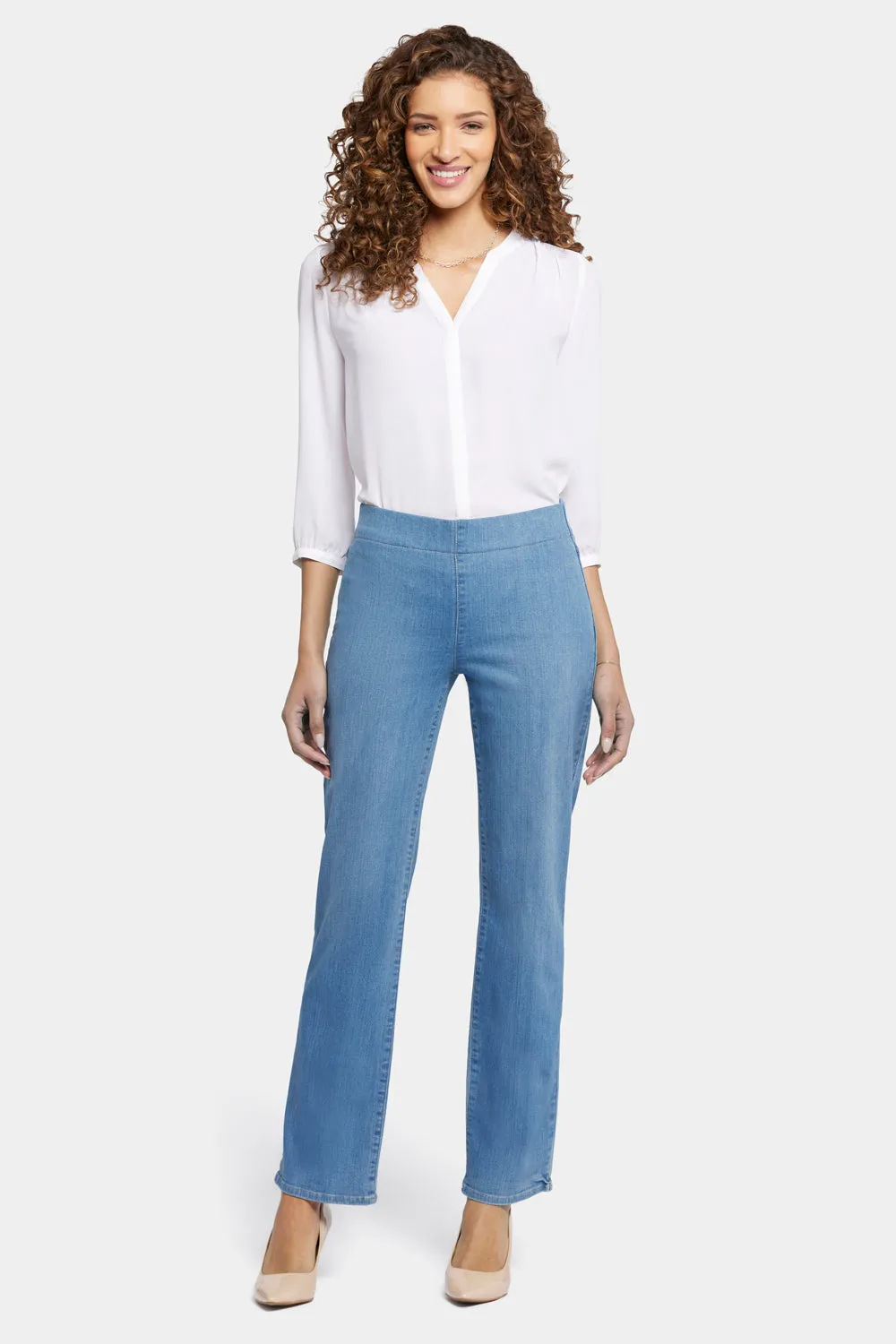 Bailey Relaxed Straight Pull-On Jeans - Nottinghill sold by NYDJ product image thumbnail 4