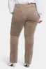 Marilyn Straight Pants In Plus Size - Saddlewood sold by NYDJ