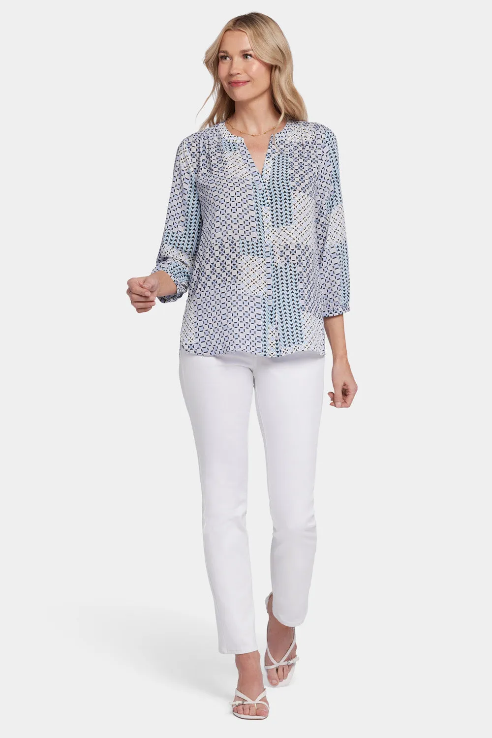 Pintuck Blouse - Giona Geo sold by NYDJ product image thumbnail 5
