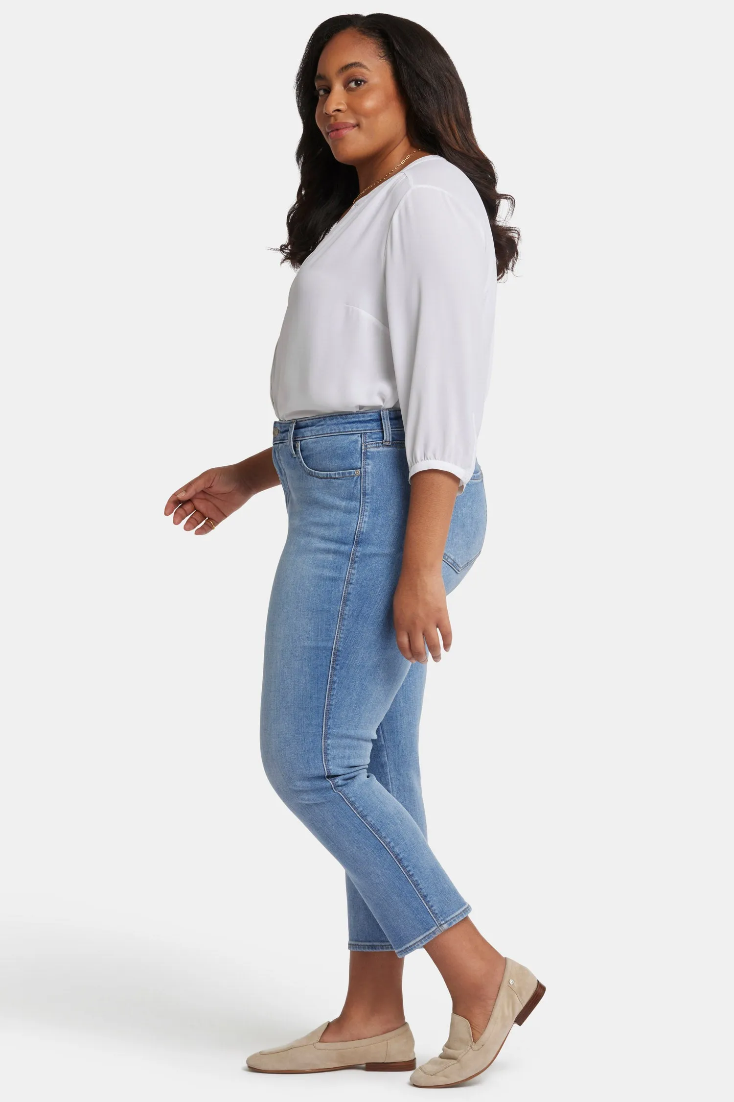 Stella Tapered Ankle Jeans In Plus Size - Crescent Shore sold by NYDJ product image thumbnail 5