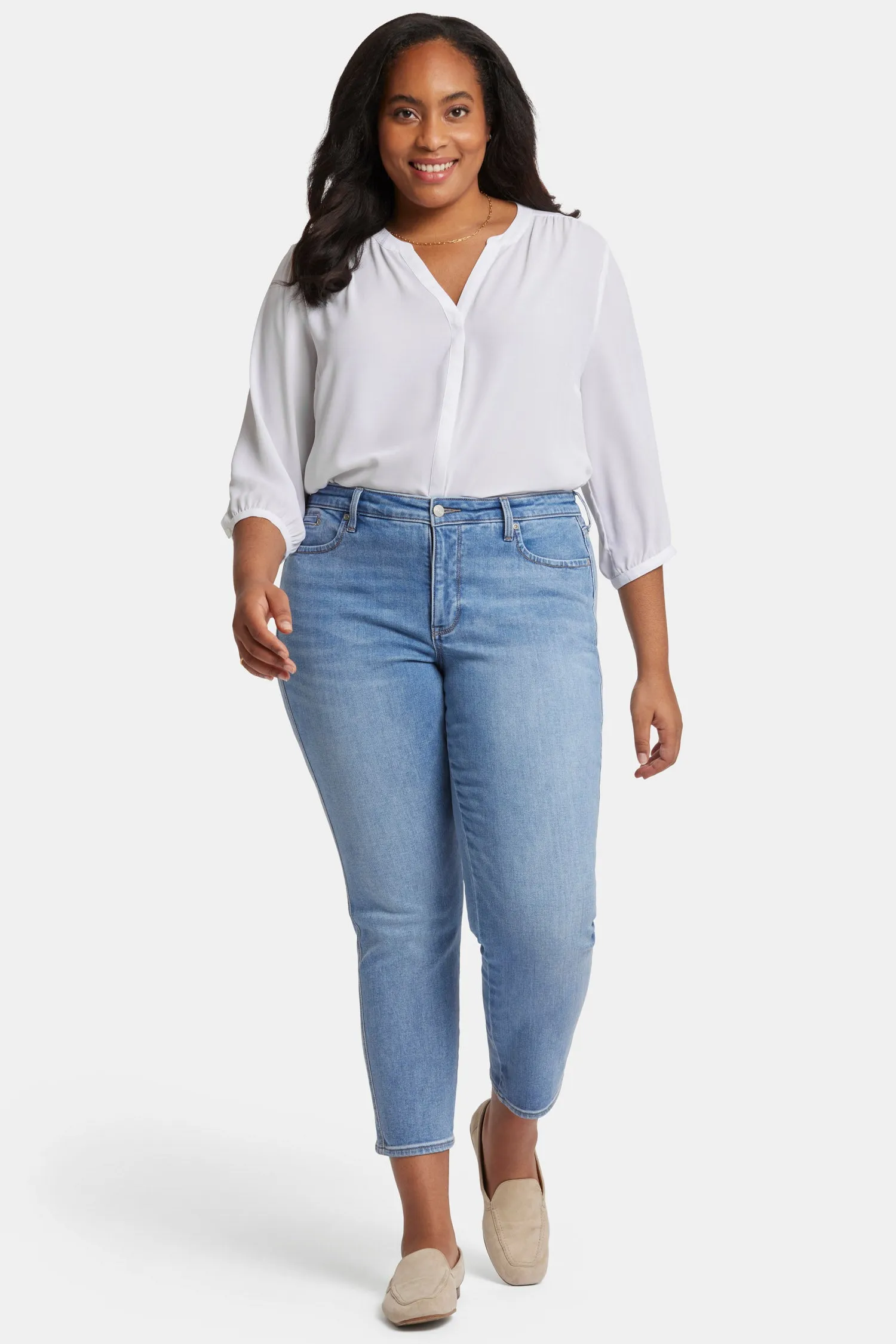 Stella Tapered Ankle Jeans In Plus Size - Crescent Shore sold by NYDJ product image thumbnail 4