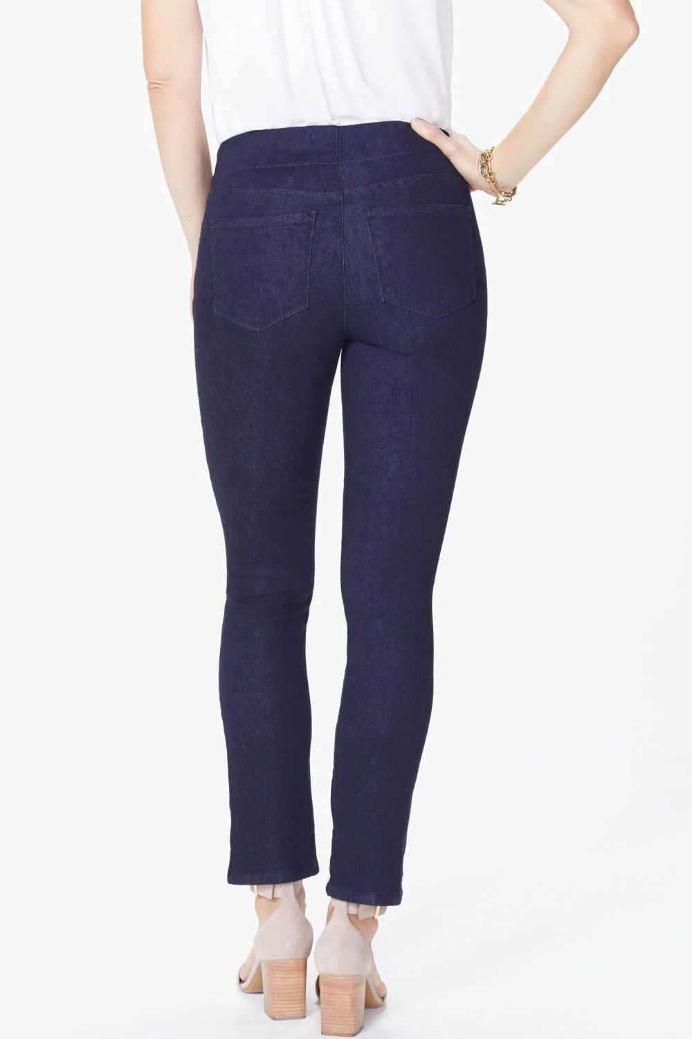 Skinny Ankle Pull-On Jeans In Petite - Rinse sold by NYDJ product image thumbnail 4