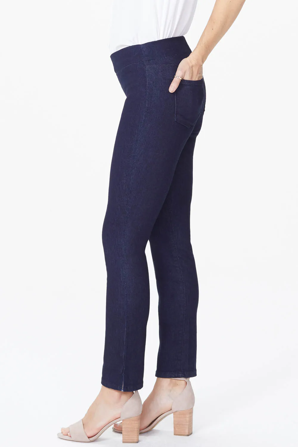Skinny Ankle Pull-On Jeans In Petite - Rinse sold by NYDJ product image thumbnail 2