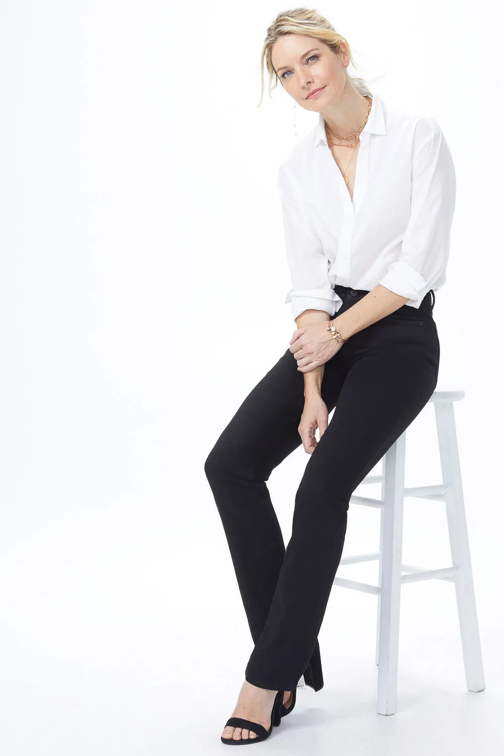 Marilyn Straight Jeans In Tall - Black sold by NYDJ product image thumbnail 4