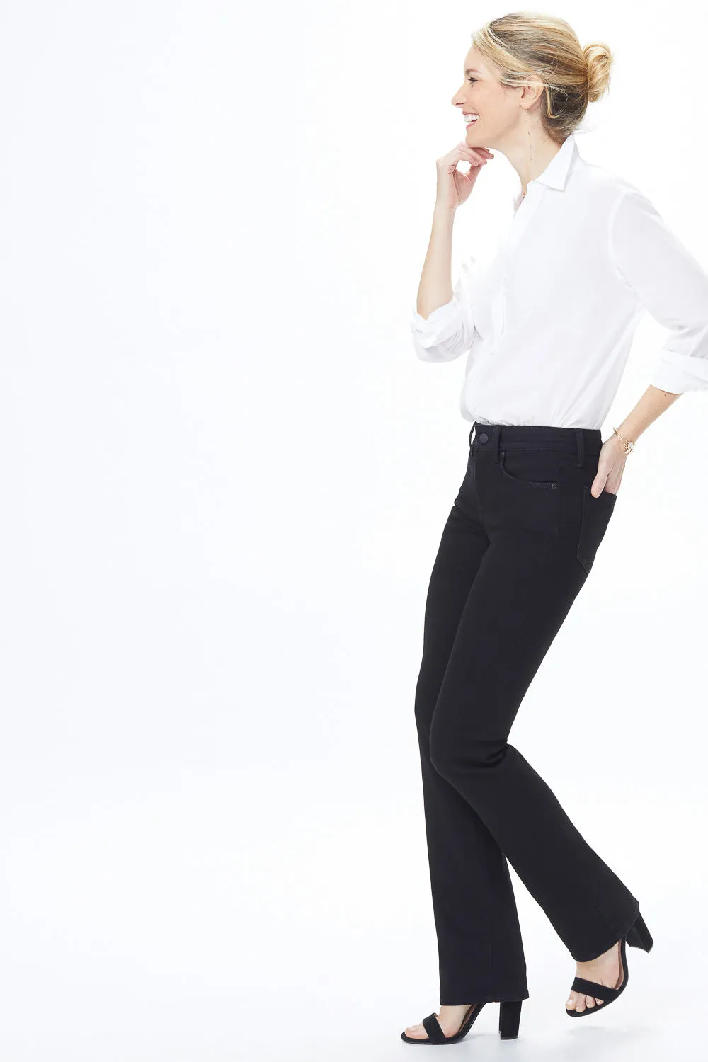 Marilyn Straight Jeans In Tall - Black sold by NYDJ