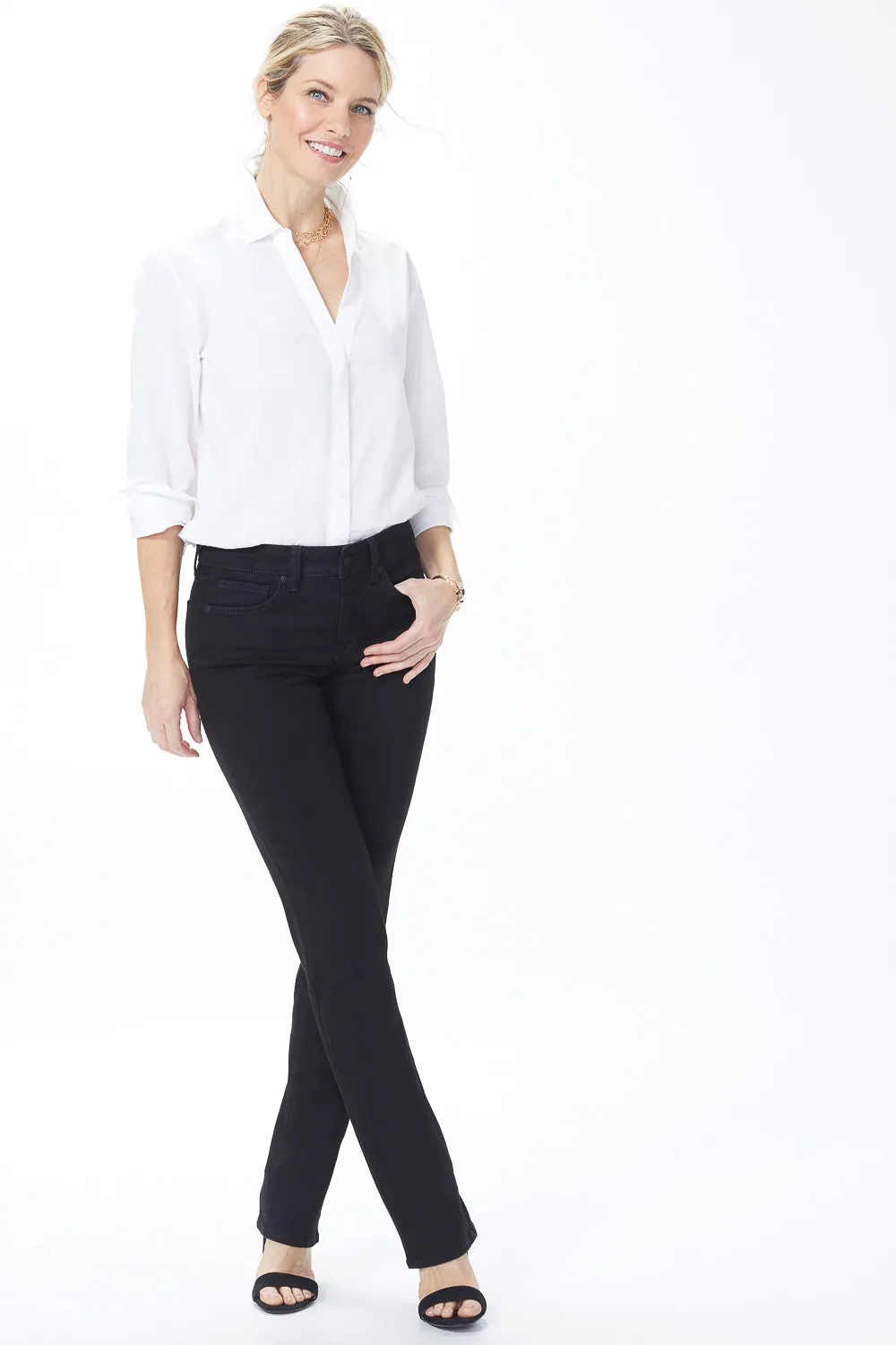 Marilyn Straight Jeans In Tall - Black sold by NYDJ product image thumbnail 2