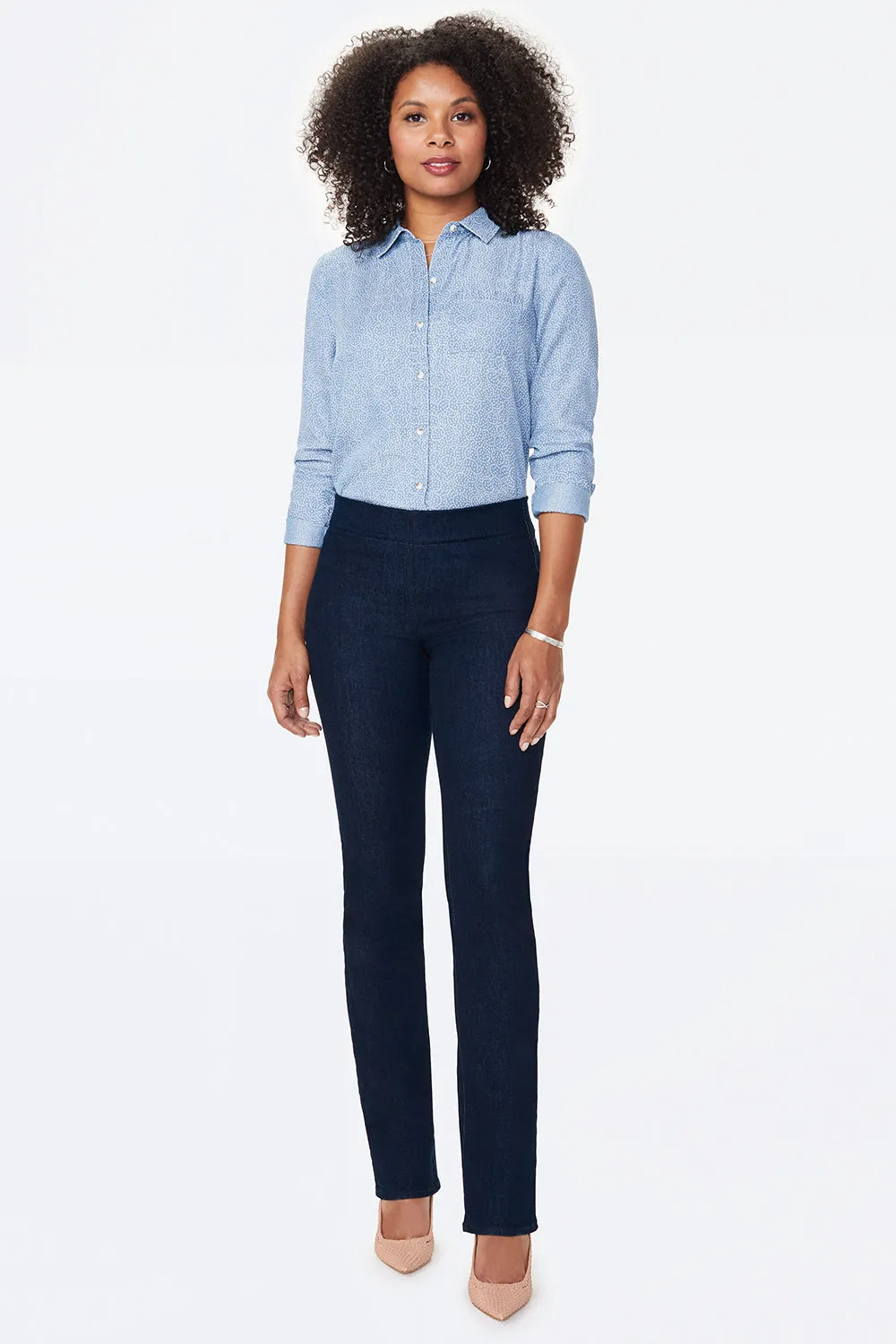 Marilyn Straight Pull-On Jeans - Rinse sold by NYDJ product image thumbnail 4