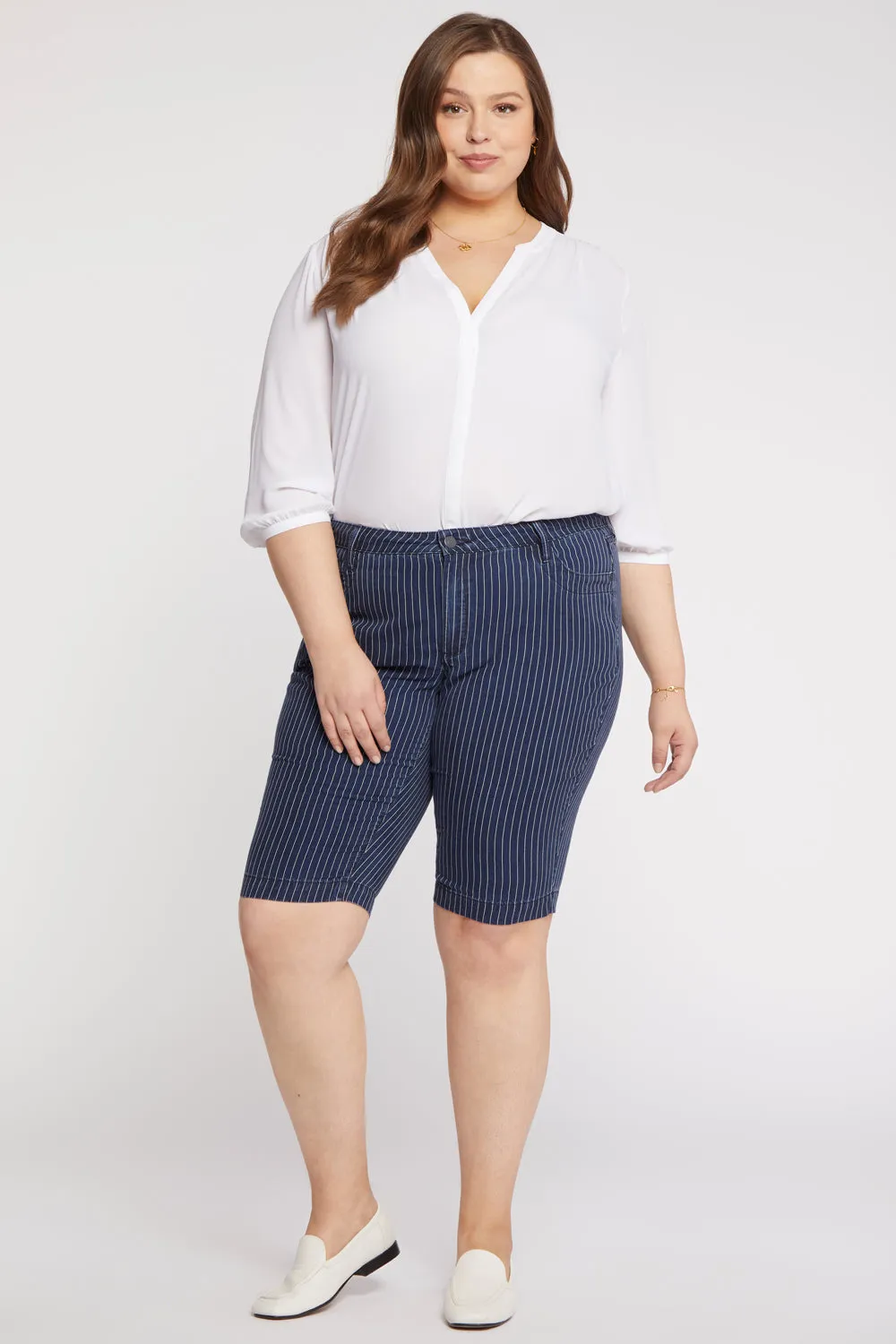 Tailored Bermuda Shorts in Plus Size - Dark Enzyme sold by NYDJ product image thumbnail 5