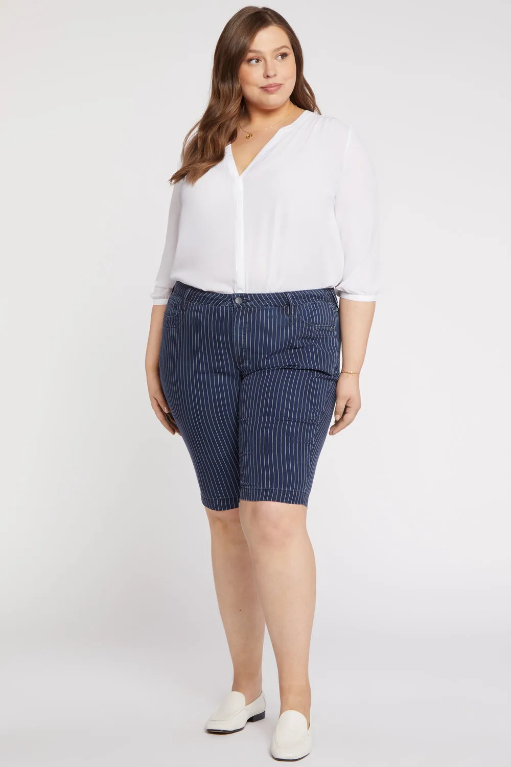 Tailored Bermuda Shorts in Plus Size - Dark Enzyme sold by NYDJ product image thumbnail 4