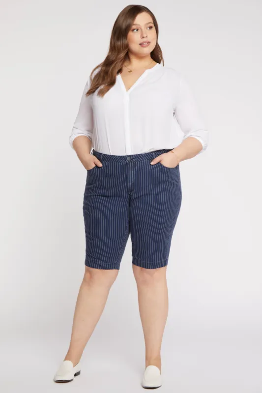Tailored Bermuda Shorts in Plus Size - Dark Enzyme sold by NYDJ