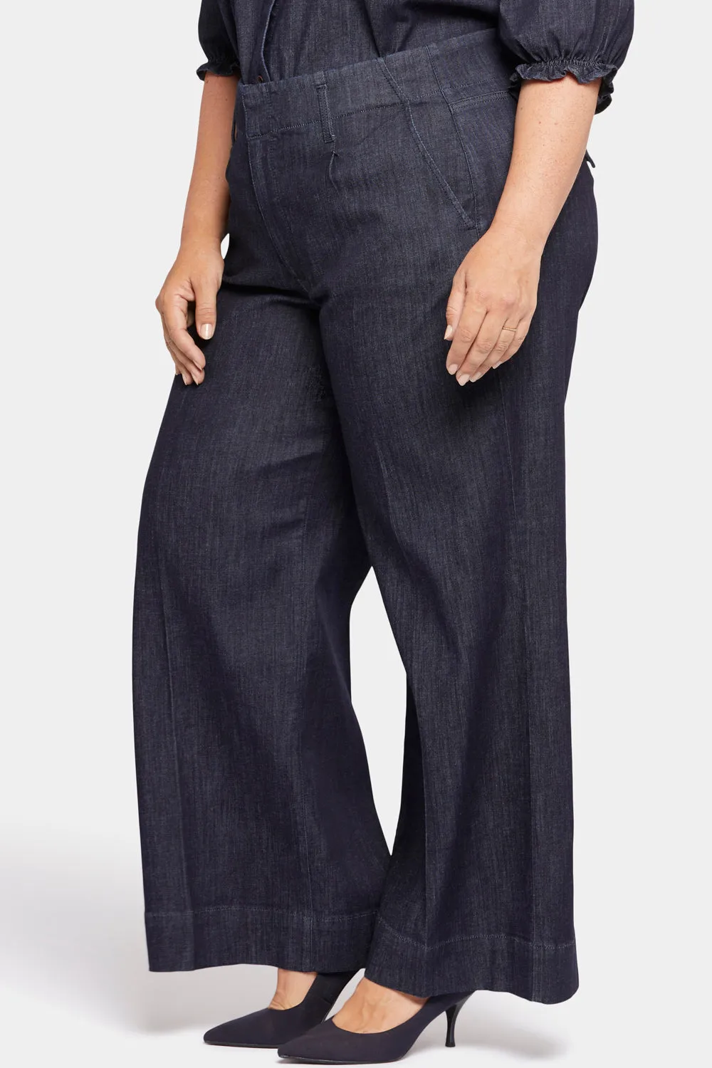 Mona Wide Leg Trouser Jeans In Plus Size - Lightweight Rinse sold by NYDJ product image thumbnail 3