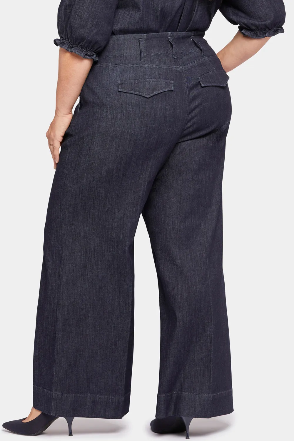 Mona Wide Leg Trouser Jeans In Plus Size - Lightweight Rinse sold by NYDJ product image thumbnail 2