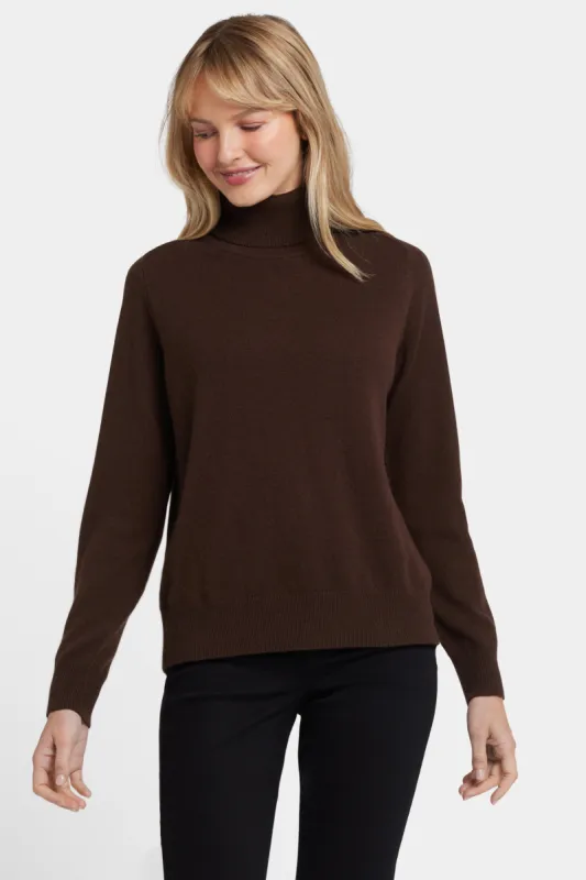 Cashmere Turtleneck Sweater - Brown sold by NYDJ