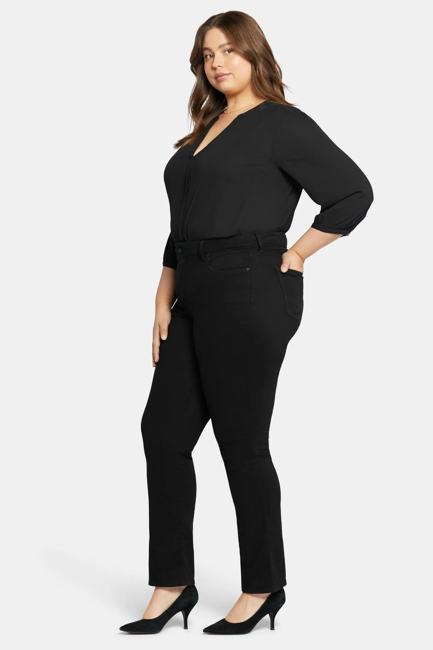 Marilyn Straight Jeans In Plus Size - Black sold by NYDJ product image thumbnail 5