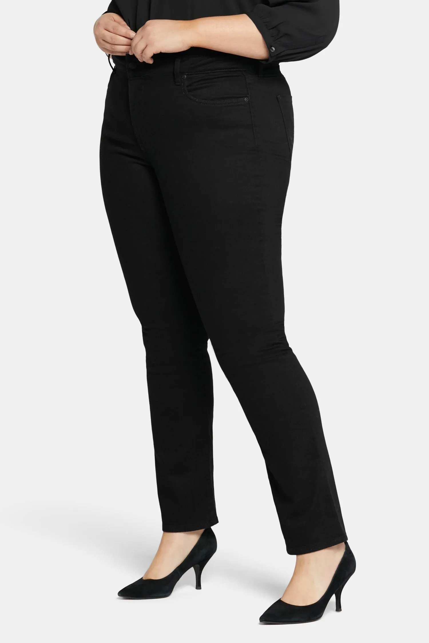 Marilyn Straight Jeans In Plus Size - Black sold by NYDJ product image thumbnail 3