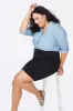 Briella 11 Inch Denim Shorts In Plus Size - Black sold by NYDJ