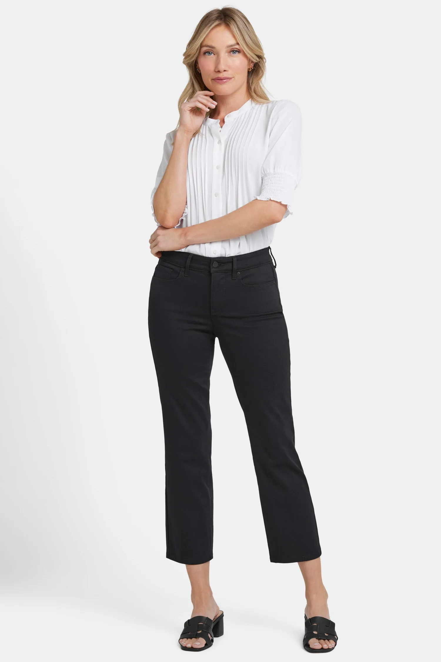 Marilyn Straight Ankle Jeans In Petite - Black sold by NYDJ product image thumbnail 4