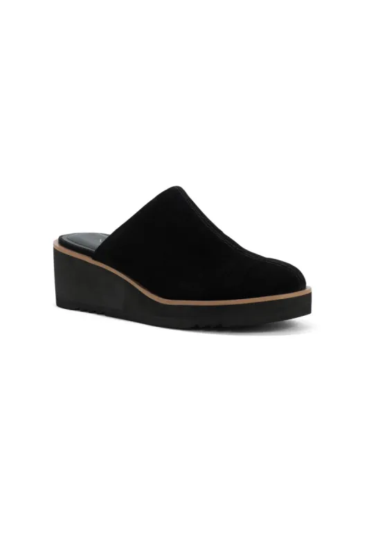 Edmond Wedge Mules - Black sold by NYDJ