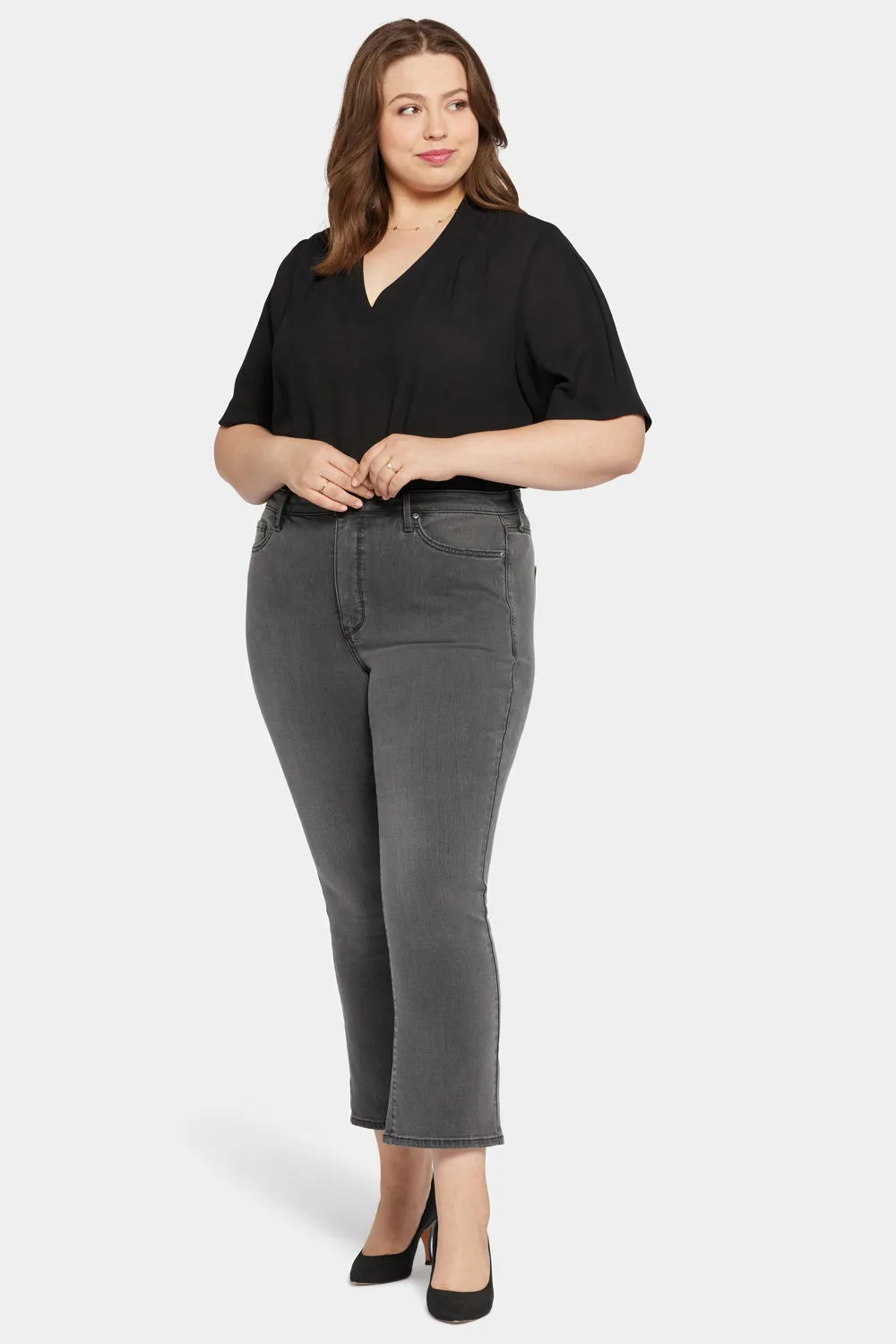 Slim Bootcut Ankle Jeans In Plus Size - Destiny sold by NYDJ product image thumbnail 4