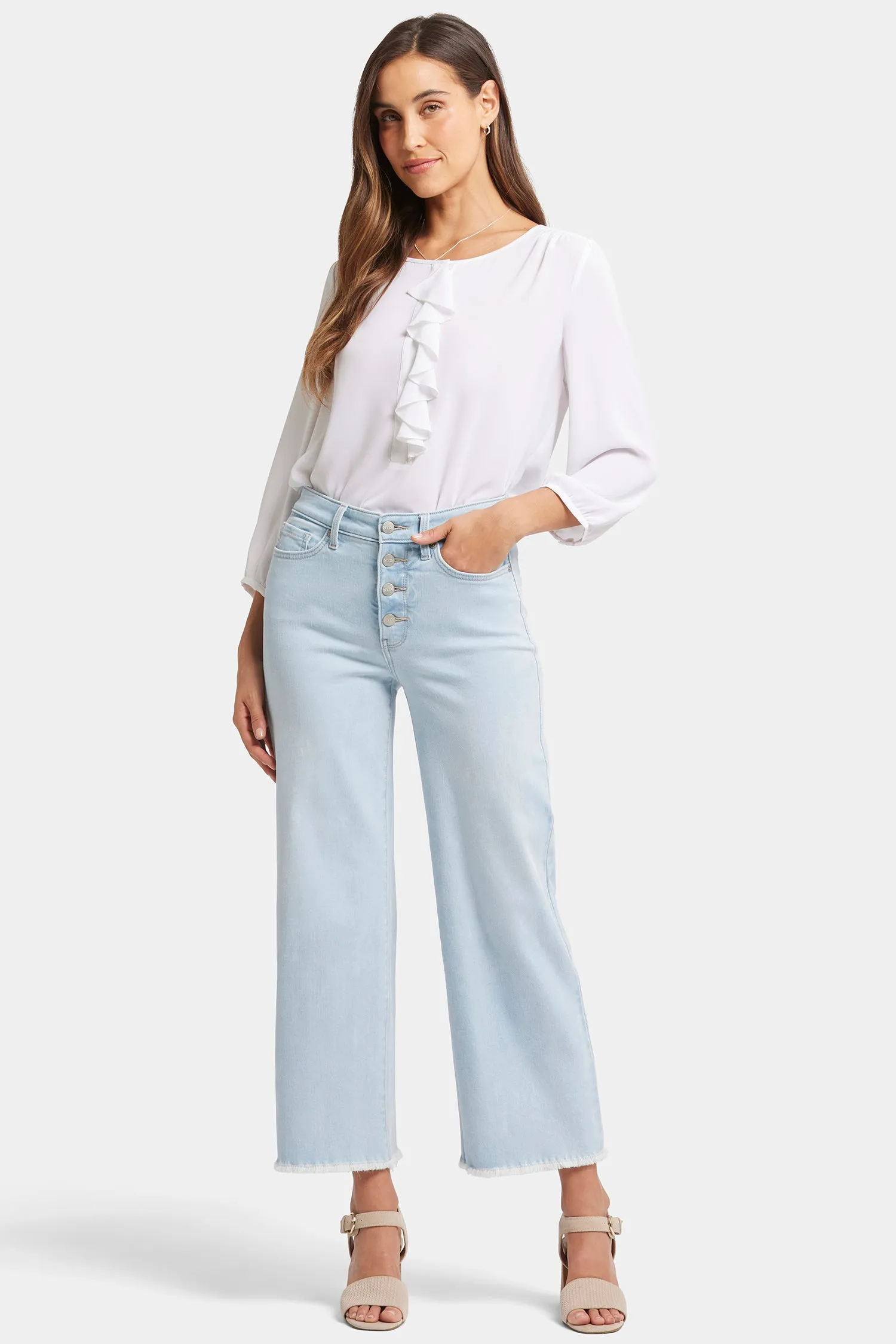 Teresa Wide Leg Ankle Jeans - Oceanfront sold by NYDJ product image thumbnail 4