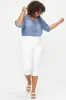 Marilyn Straight Crop Jeans In Plus Size - Optic White sold by NYDJ