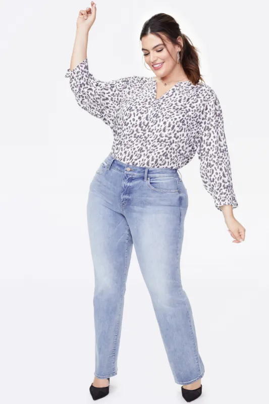 Marilyn Straight Jeans In Plus Size - Biscayne sold by NYDJ