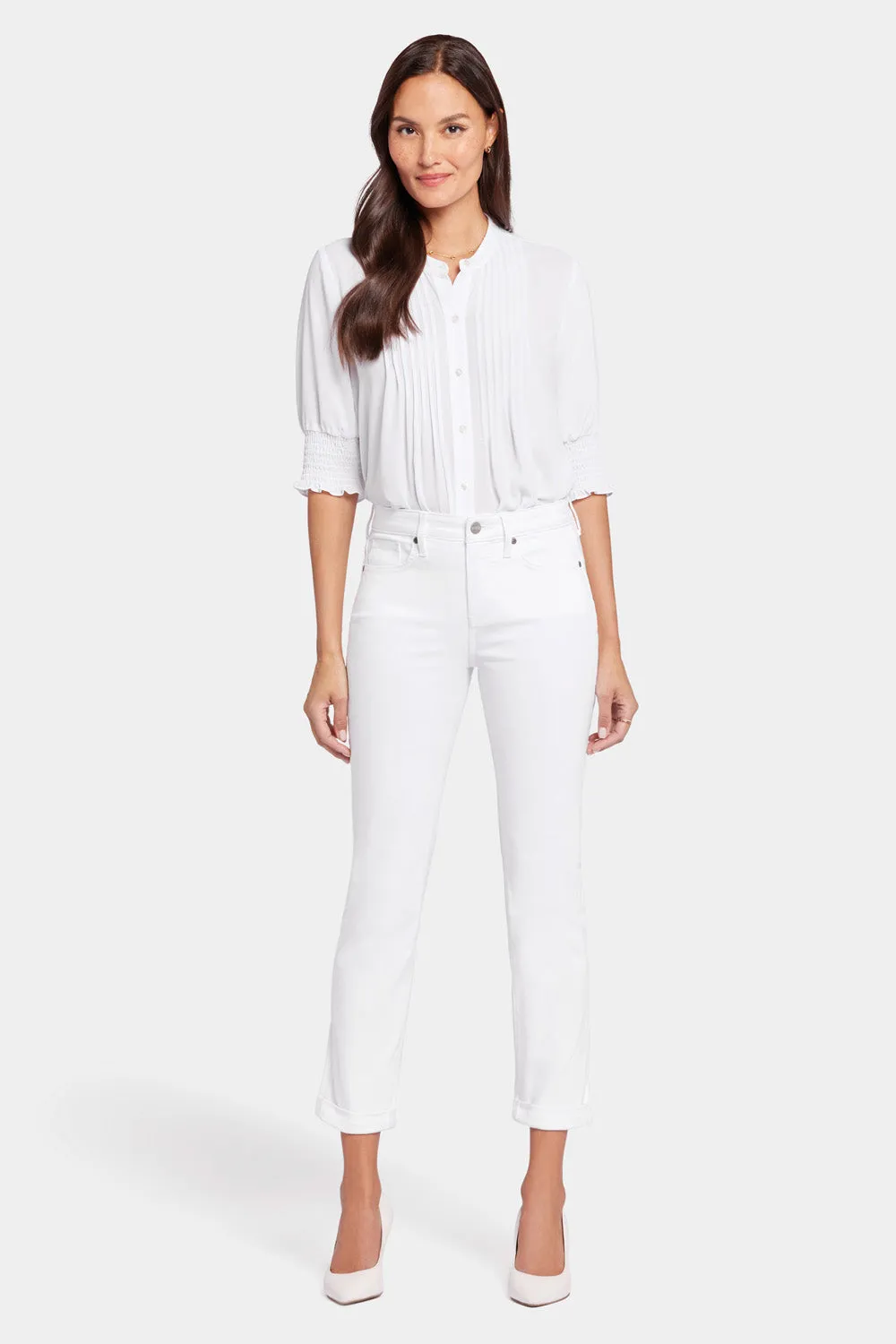 Sheri Slim Ankle Jeans - Optic White sold by NYDJ