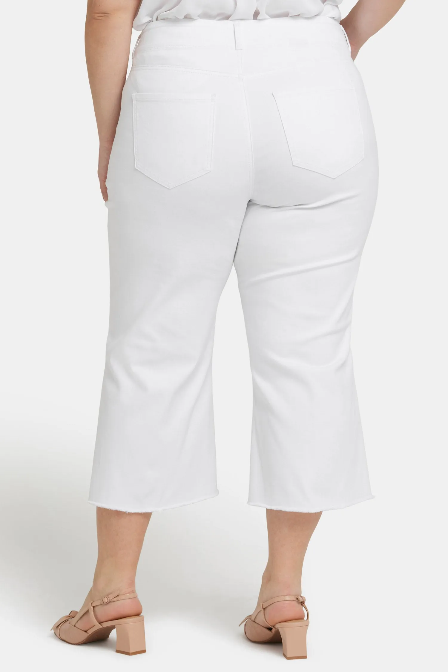 Brigitte Wide Leg Capri Jeans In Plus Size - Optic White sold by NYDJ product image thumbnail 2