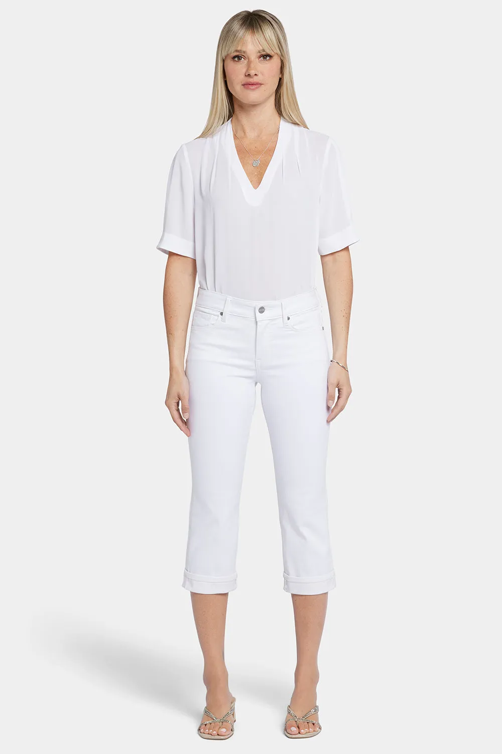 Marilyn Straight Crop Jeans - Optic White sold by NYDJ product image thumbnail 4