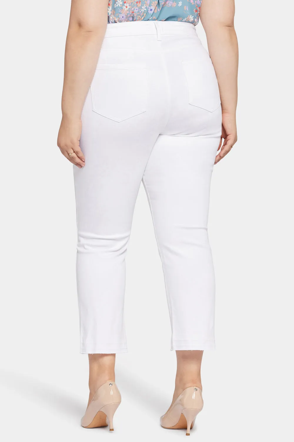 Marilyn Straight Ankle Jeans In Petite Plus Size - Optic White sold by NYDJ product image thumbnail 2