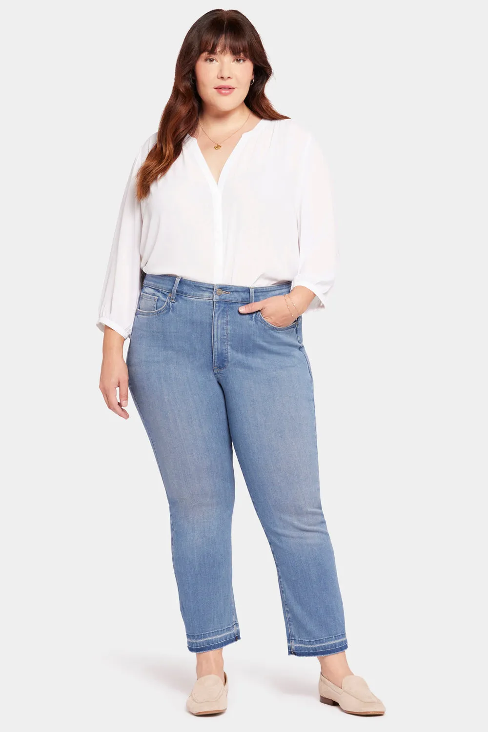 Marilyn Straight Ankle Jeans In Plus Size - Lovesick sold by NYDJ
