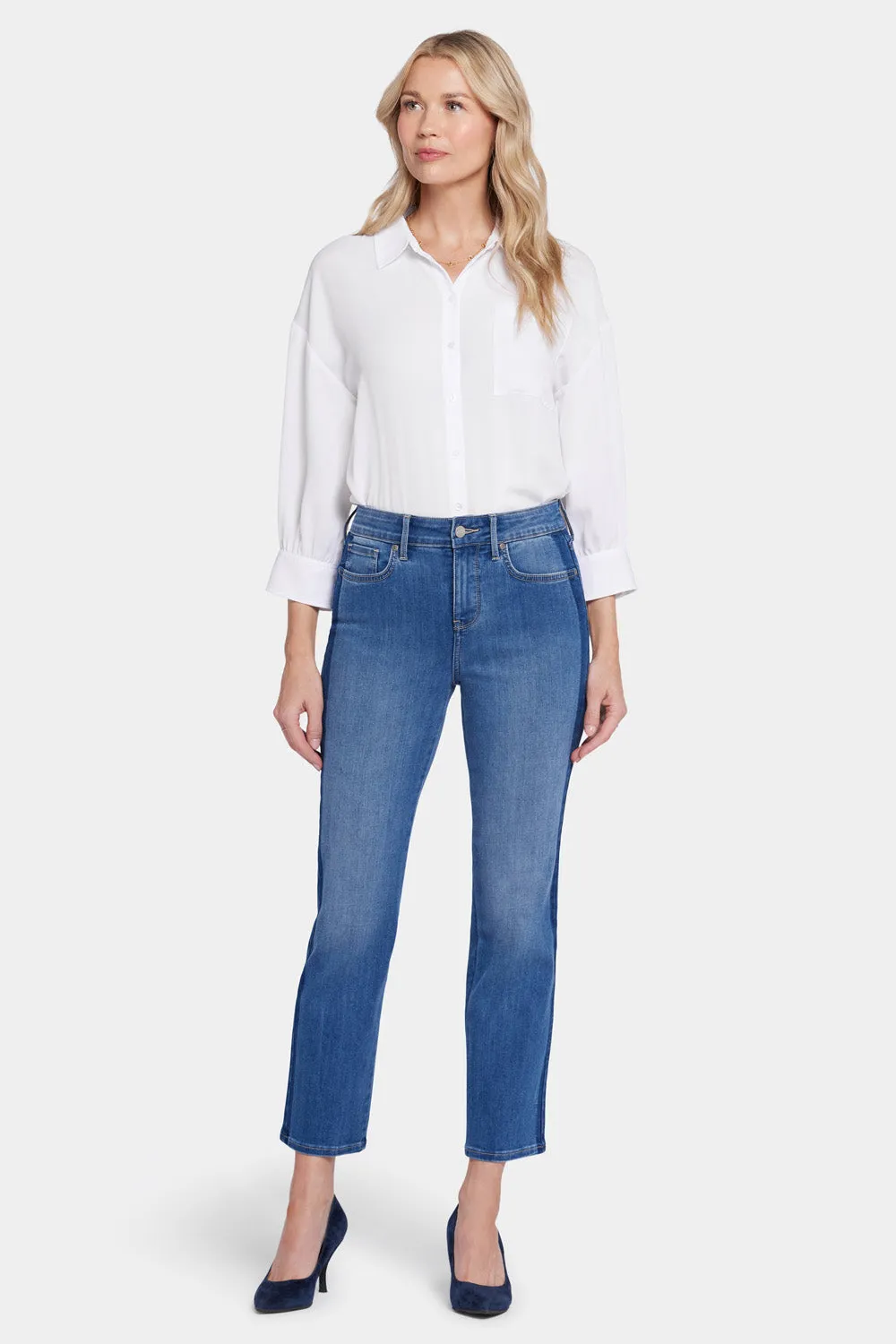 Marilyn Straight Ankle Jeans - Azure Wave sold by NYDJ product image thumbnail 4