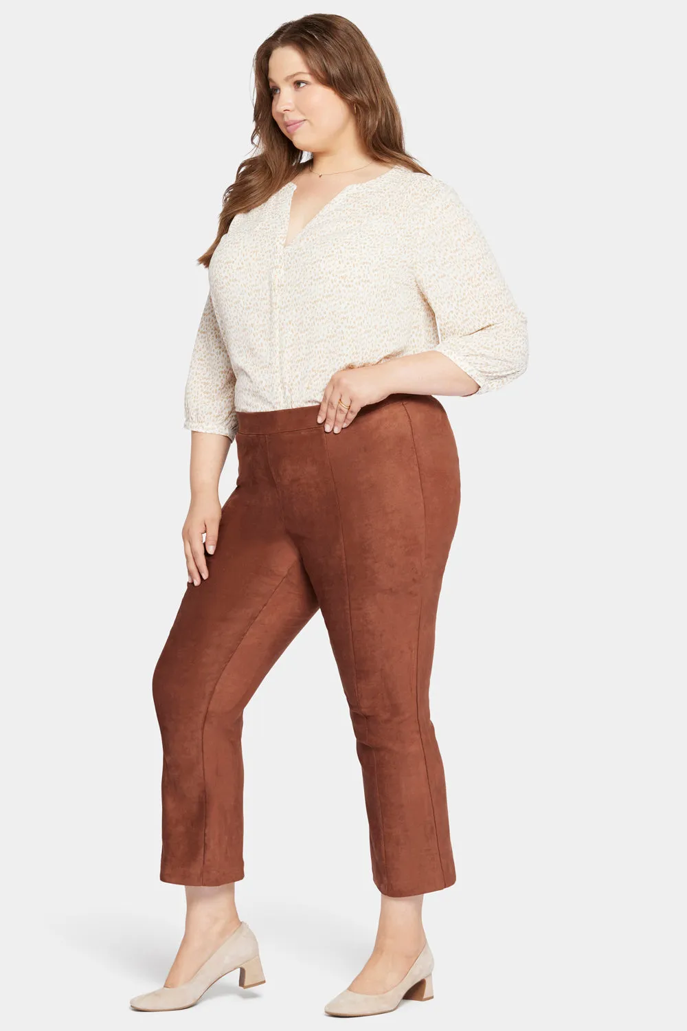 Slim Bootcut Pull-On Pants In Plus Size - Coffee Bean sold by NYDJ product image thumbnail 5