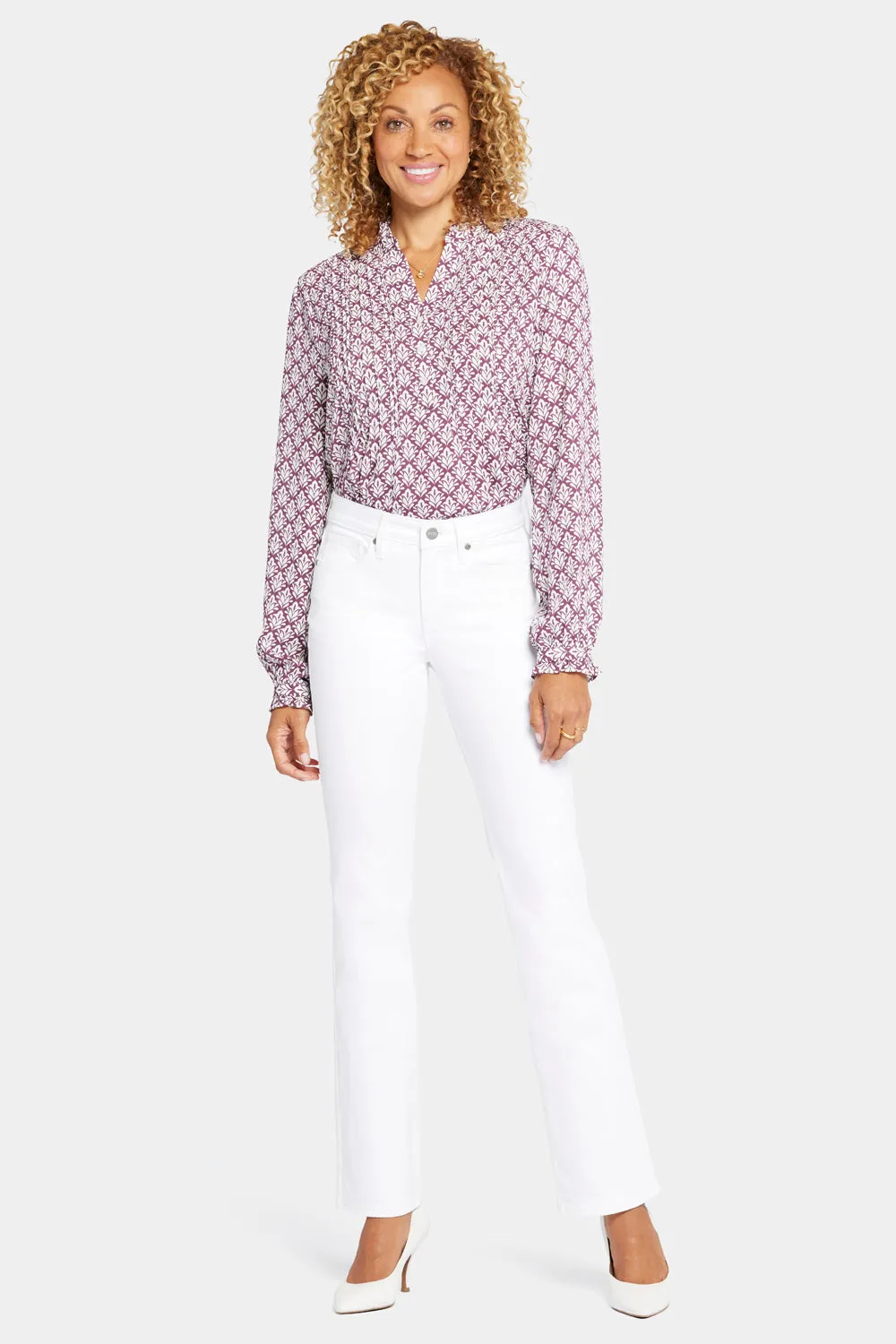 Barbara Bootcut Jeans In Petite - Optic White sold by NYDJ