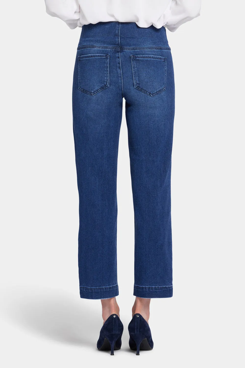 Bailey Relaxed Straight Ankle Pull-On Jeans - Mission Blue sold by NYDJ product image thumbnail 2