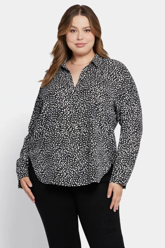 Becky Blouse In Plus Size - Dillon Dots sold by NYDJ