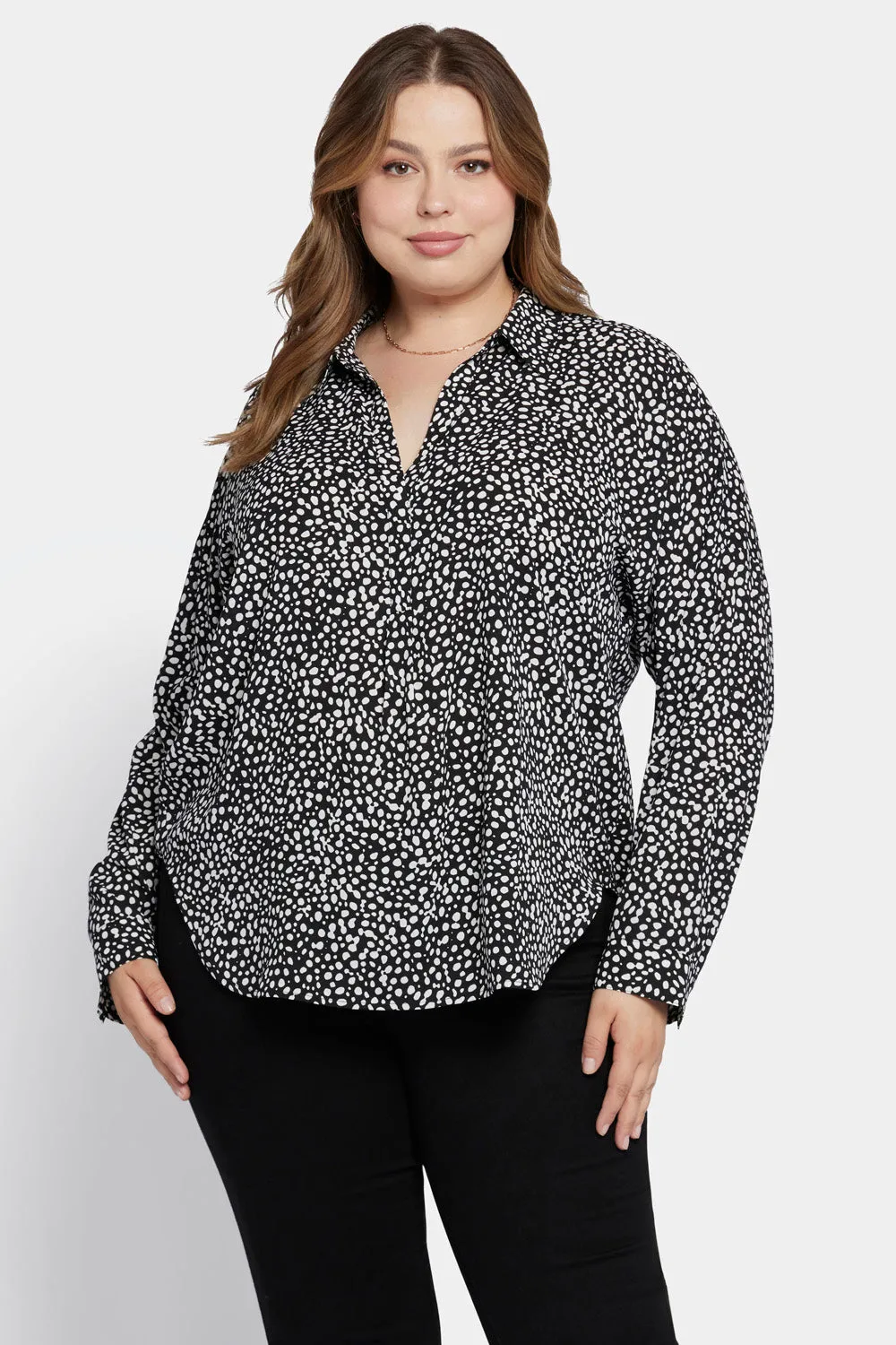 Becky Blouse In Plus Size - Dillon Dots sold by NYDJ