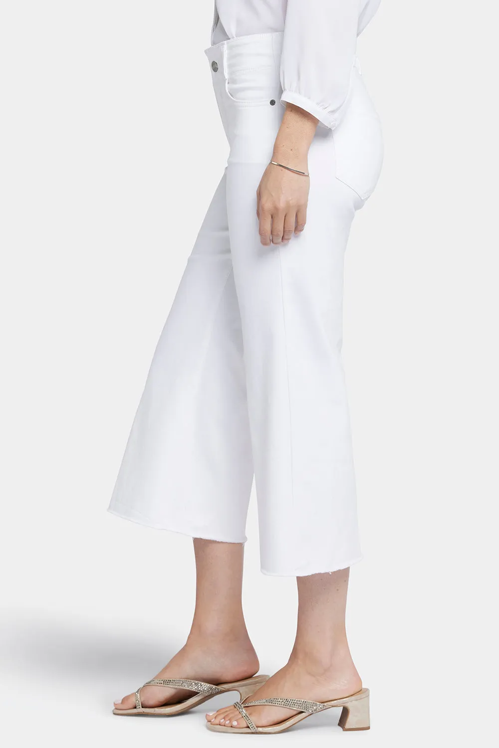 Brigitte Wide Leg Capri Jeans - Optic White sold by NYDJ product image thumbnail 3