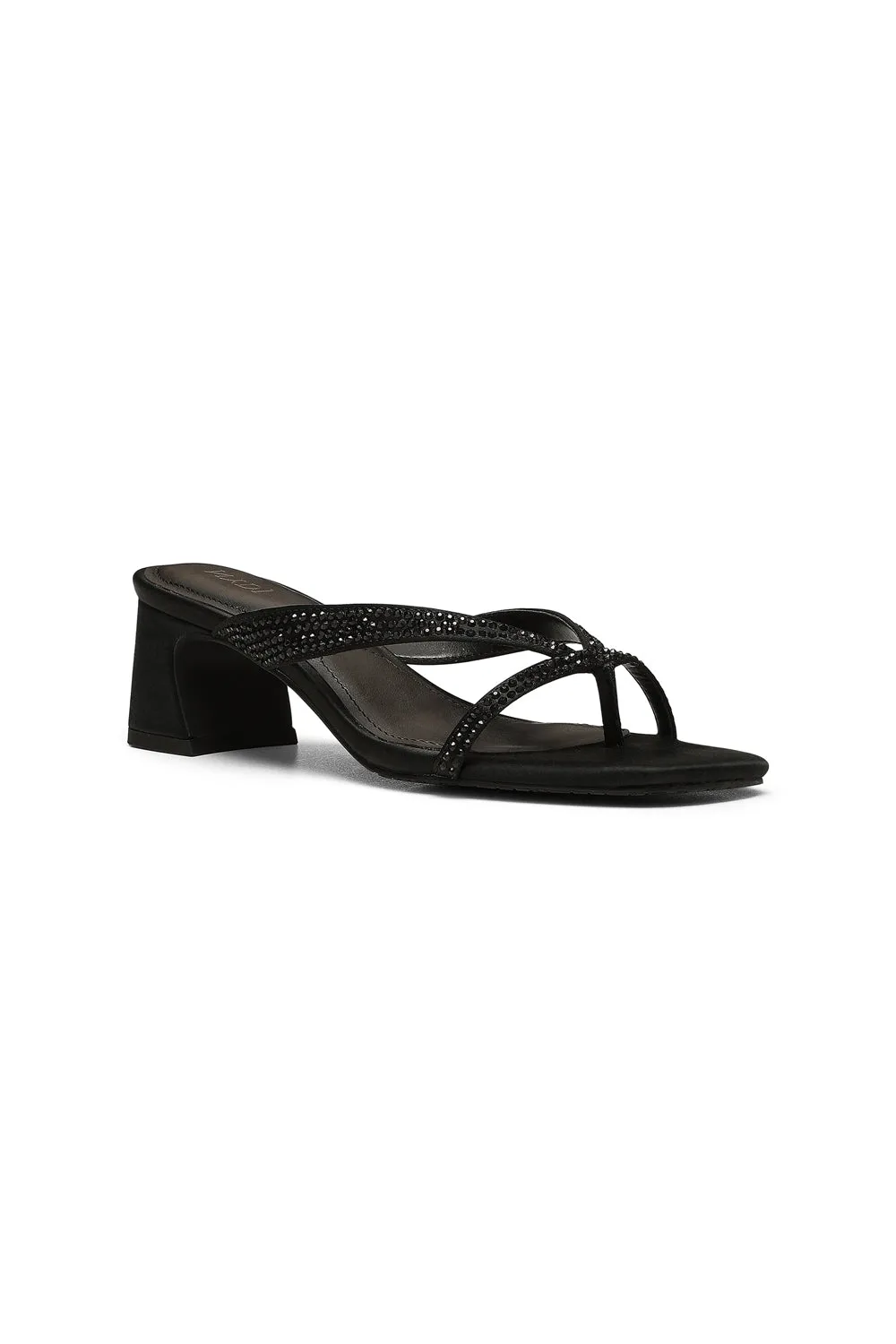 Glynn Block Heel Sandals - Black sold by NYDJ
