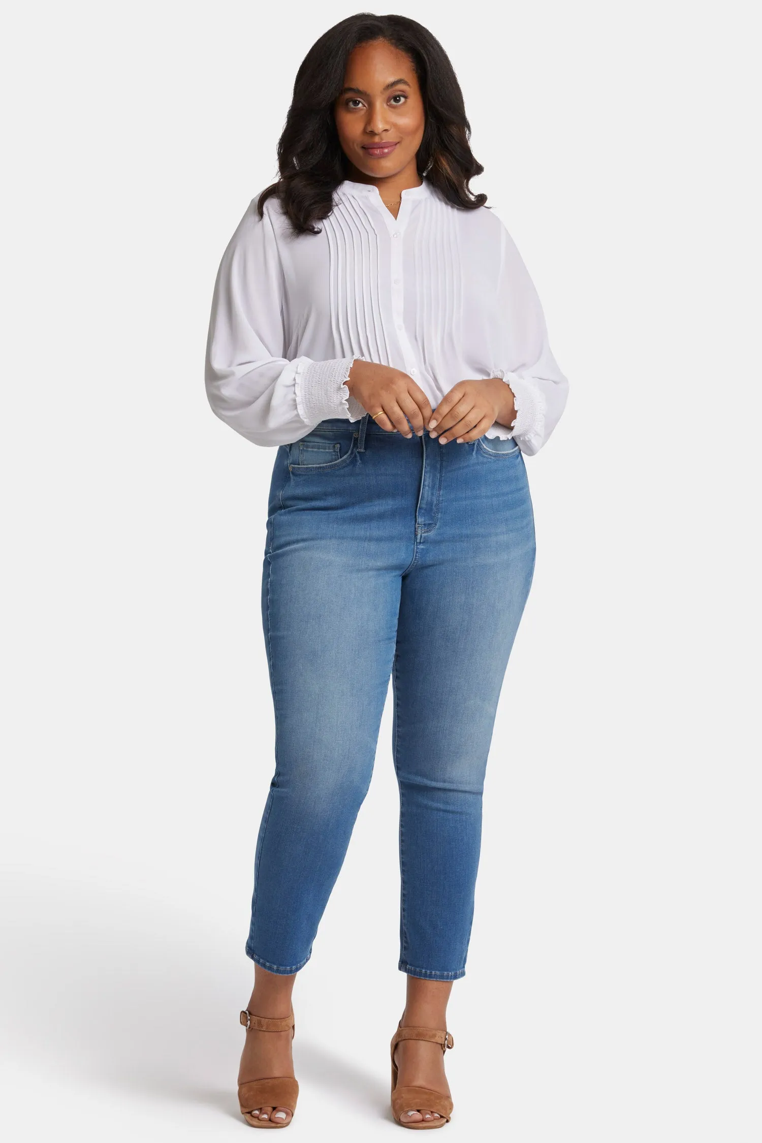 Curve Shaper™ Sheri Slim Ankle Jeans In Plus Size - Bluewater sold by NYDJ product image thumbnail 4