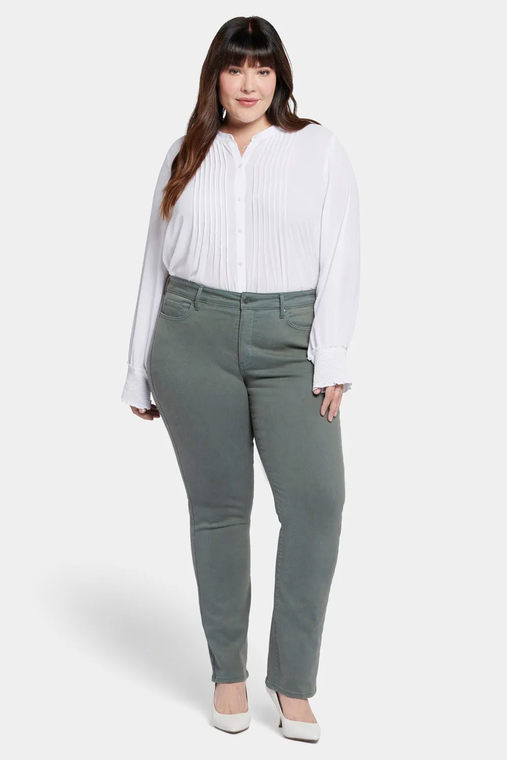 Marilyn Straight Jeans In Plus Size - Sage Leaf sold by NYDJ product image thumbnail 4