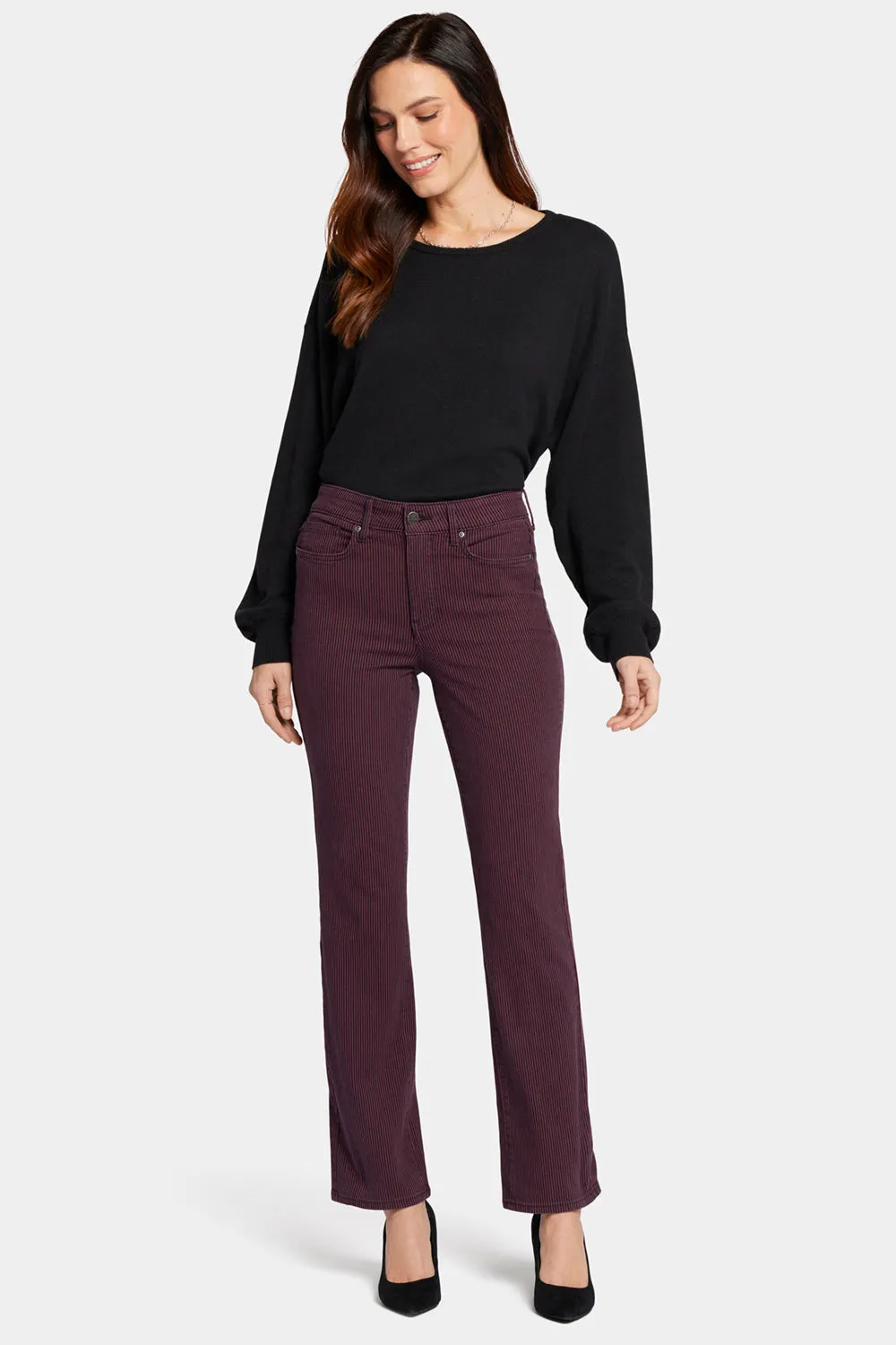 Marilyn Straight Jeans - Bridge Cherry Stripe sold by NYDJ product image thumbnail 4