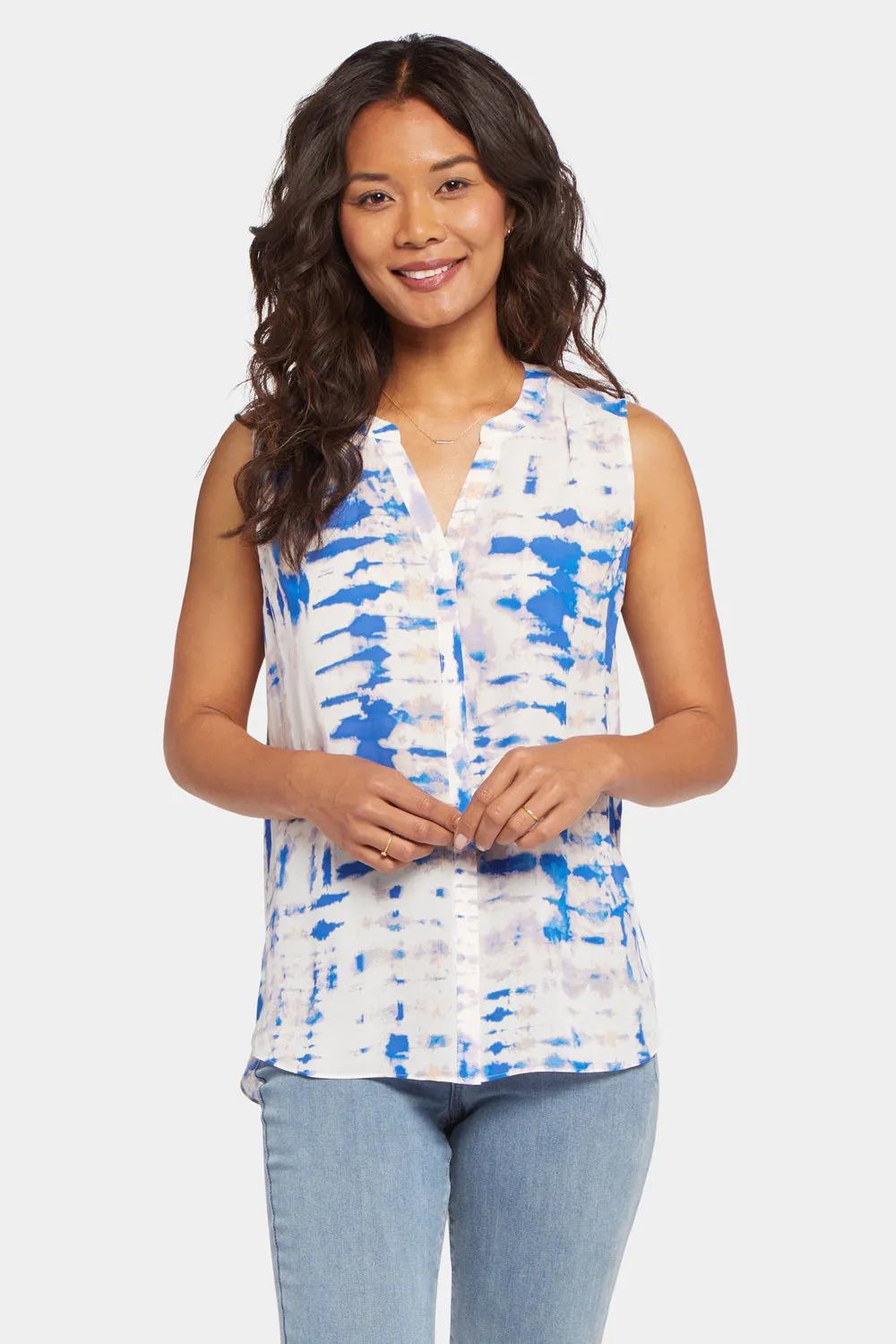 Sleeveless Pintuck Blouse - Crystal Bay sold by NYDJ product image thumbnail 4